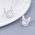 Women's earrings with sparkling crystals and playfully designed wings Symbol Fashion