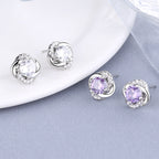 Women's earrings with sparkling cubic zirconia and elegant cable design Symbol Fashion