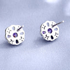 Women's stud earrings with delicate flower design and sparkling crystals Symbol Fashion