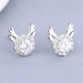 Women's earrings with sparkling crystals and playfully designed wings Symbol Fashion