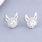 Women's earrings with sparkling crystals and playfully designed wings Symbol Fashion