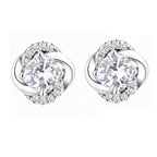 Women's earrings with sparkling cubic zirconia and elegant cable design Symbol Fashion