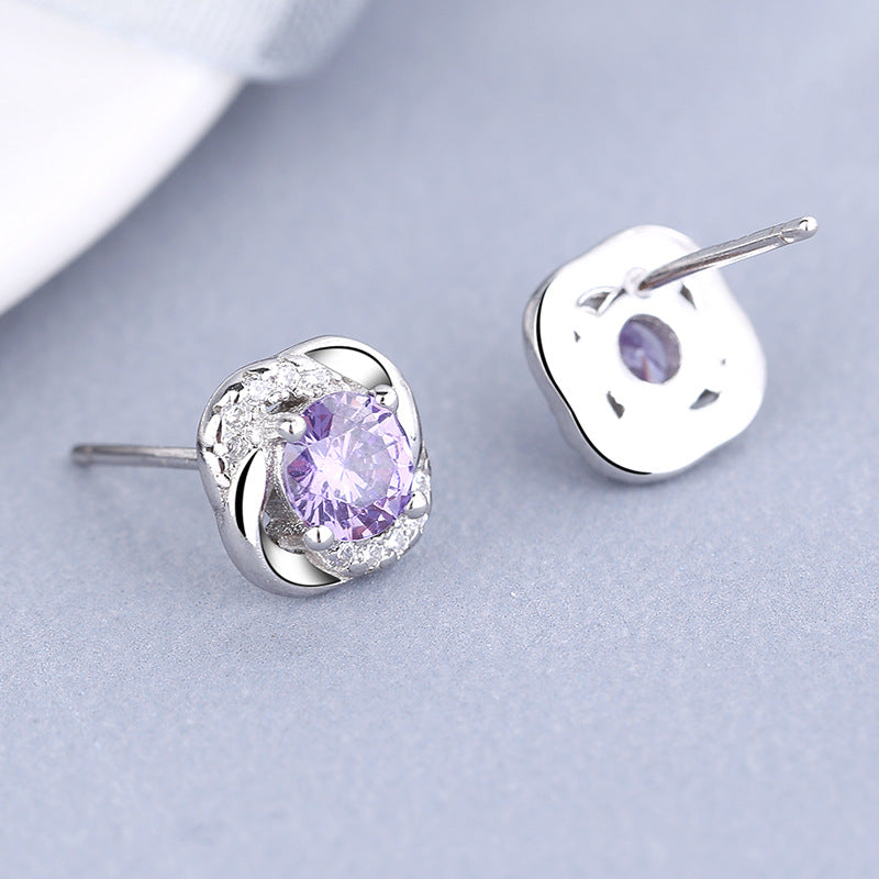 Women's earrings with sparkling cubic zirconia and elegant cable design Symbol Fashion