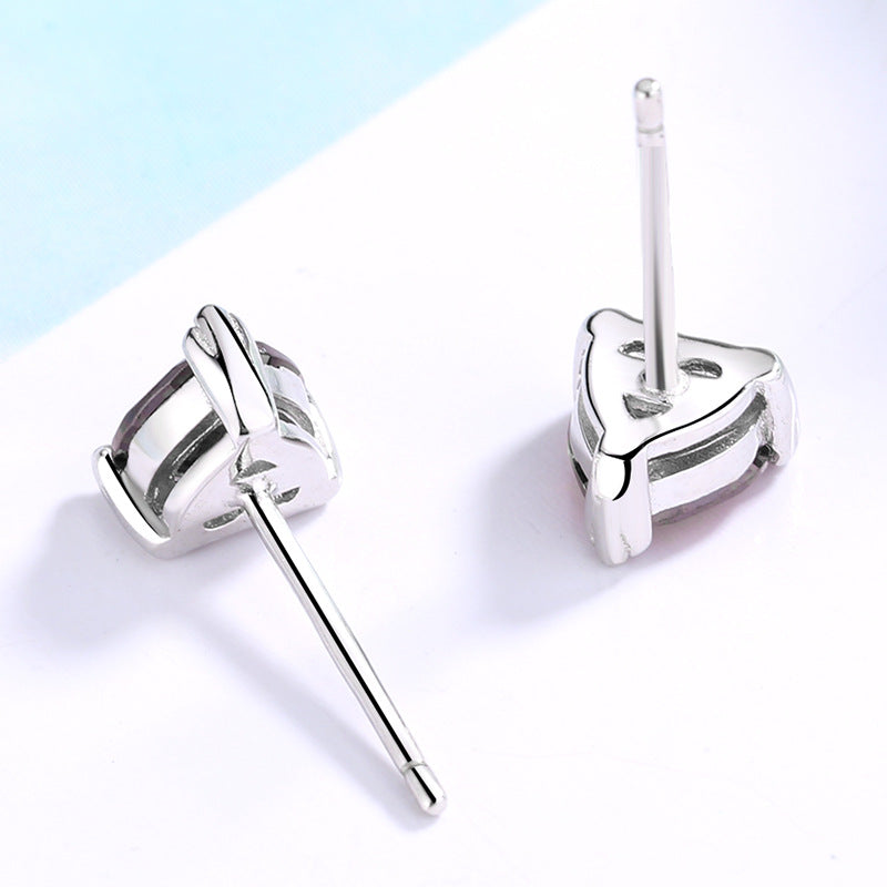 Women's earrings with sparkling heart accents made of high-quality stainless steel Symbol Fashion