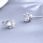 Ladies earrings with sparkling crystals in exquisite wreath design Symbol Fashion