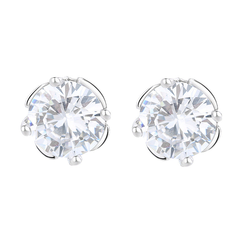 Ladies earrings with sparkling crystals in exquisite wreath design Symbol Fashion