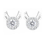 Women's earrings with sparkling crystals and playfully designed wings Symbol Fashion