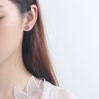 Women's earrings with multilayer floral design and sparkling zirconia Symbol Fashion