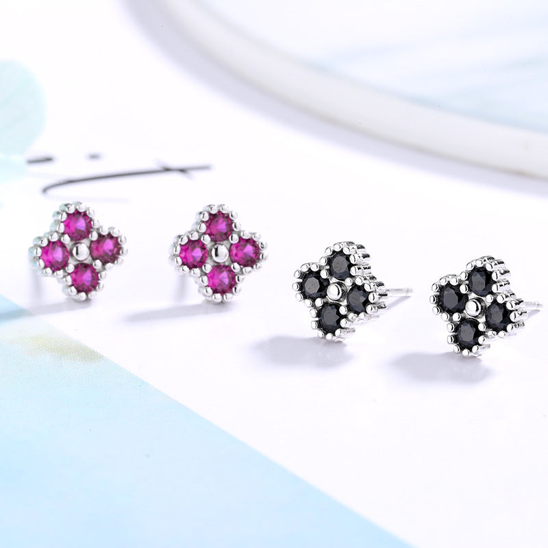 Women's earrings with multilayer floral design and sparkling zirconia Symbol Fashion
