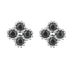 Women's earrings with multilayer floral design and sparkling zirconia Symbol Fashion