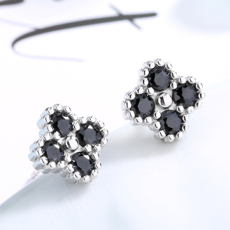 Women's earrings with multilayer floral design and sparkling zirconia Symbol Fashion