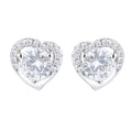 Women's earrings in heart-shaped design with sparkling zirconia Symbol Fashion