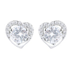 Women's earrings in heart-shaped design with sparkling zirconia Symbol Fashion
