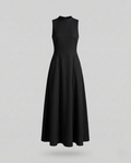 Women's Sleeveless Maxi Dress with Ribbed Top