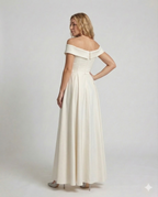 Women's Evening Dress with Cape Sleeves