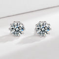 Ladies earrings with sparkling zirconia in elegant wreath design Symbol Fashion