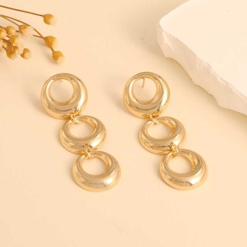 Women's Hanging Earrings with Modern, Geometric Elements Symbol Fashion