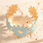 Women's bangle with floral flower pattern Symbol Fashion