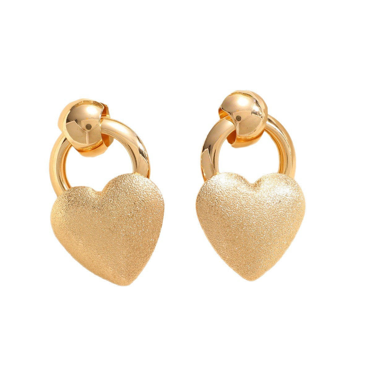 Ladies earrings in elegant heart design Symbol Fashion