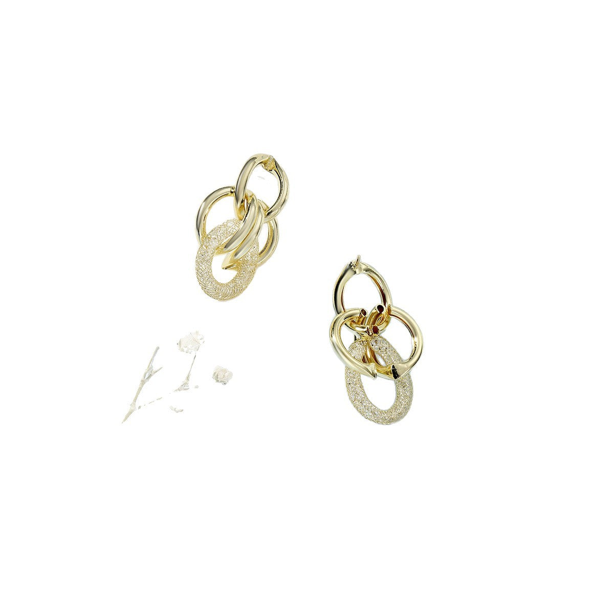 Women's Hanging Earrings with Luxurious, Sculptural Design Symbol Fashion