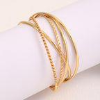 Women's bangle set with elaborate, braided and simple designs Symbol Fashion