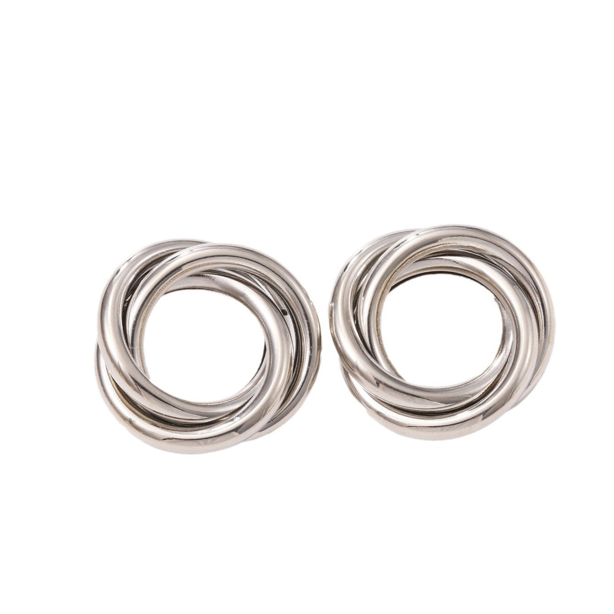 Women's Hanging Earrings with Elegant, Curved Ring Design Symbol Fashion