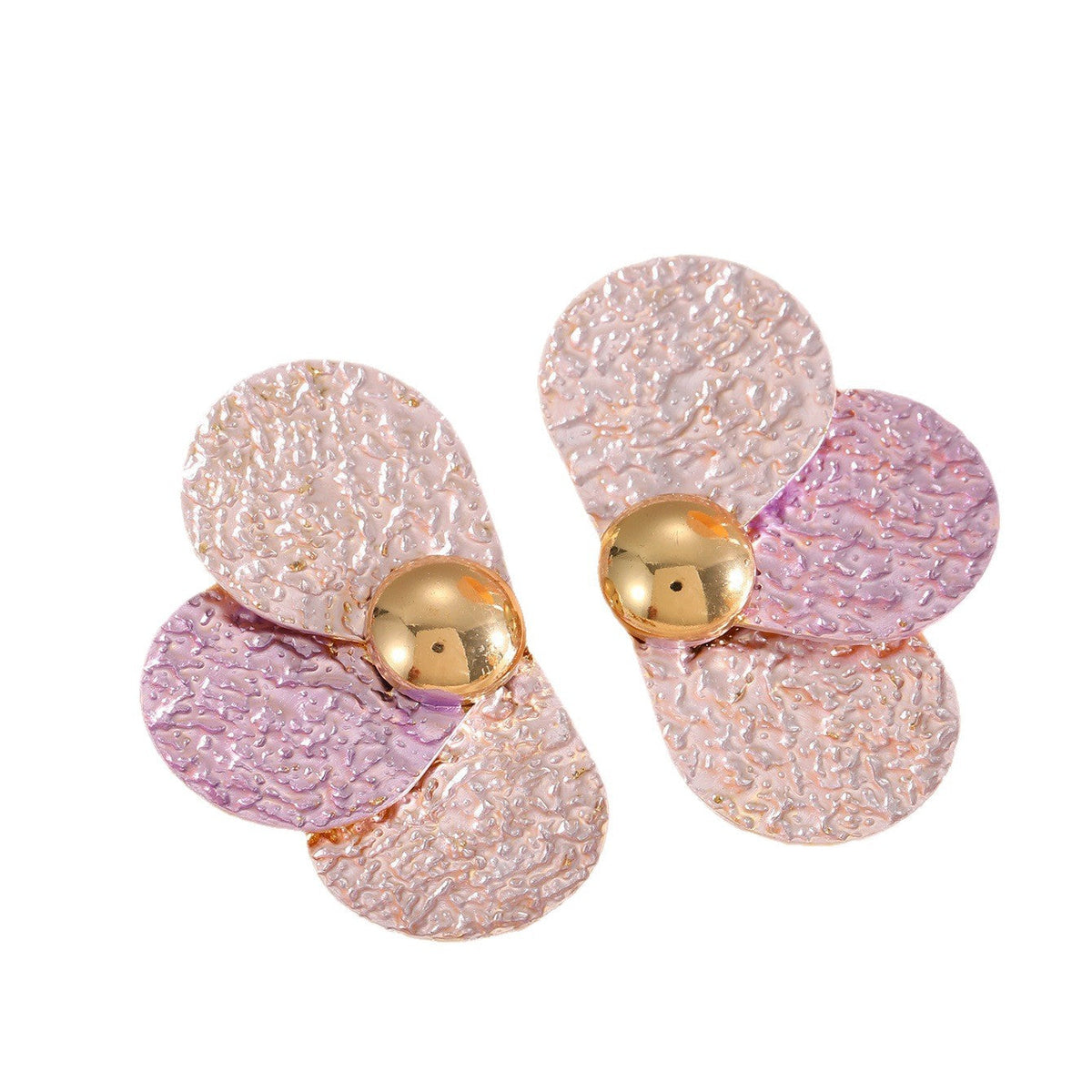 Women's ear clips in elaborate floral pattern Symbol Fashion