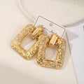 Ladies Hanging Earrings in Modern Rectangular Design Symbol Fashion