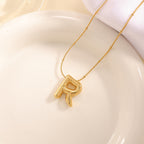 Women's necklace with curved letter pendant Symbol Fashion