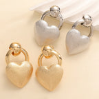 Ladies earrings in elegant heart design Symbol Fashion