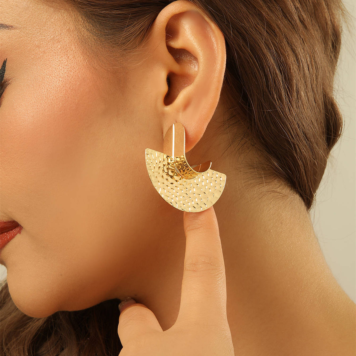 Women's Hanging Earrings with Artistic, Textured Design Symbol Fashion