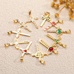 Ladies cross pendant with heart-shaped design and sparkling accents Symbol Fashion