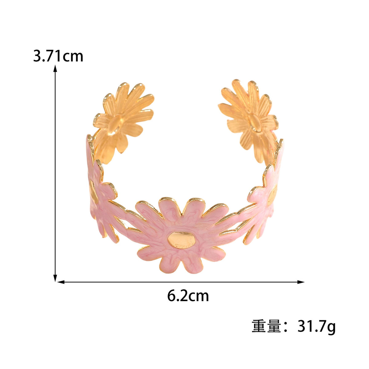 Women's bangle with floral flower pattern Symbol Fashion