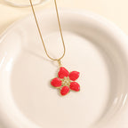 Women’s necklace with elaborately designed flower pendant Symbol Fashion