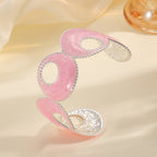 Women Open Bangle with artistic, multicolored design Symbol Fashion