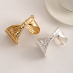 Ladies Open Bangle with Artistic Fold Design Symbol Fashion