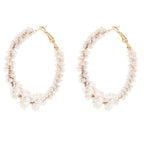 Women’s hoops with artistic pearl design Symbol Fashion