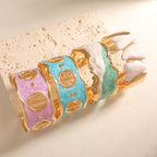 Women Open Cuff Bracelet with Artistic Snake Design Symbol Fashion