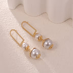 Ladies earrings with elegant pearl design Symbol Fashion