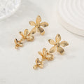 Women's Hanging Earrings with Floral Elements and Elegant Design Symbol Fashion