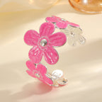 Women's bracelet made of high-quality metal with floral design Symbol Fashion