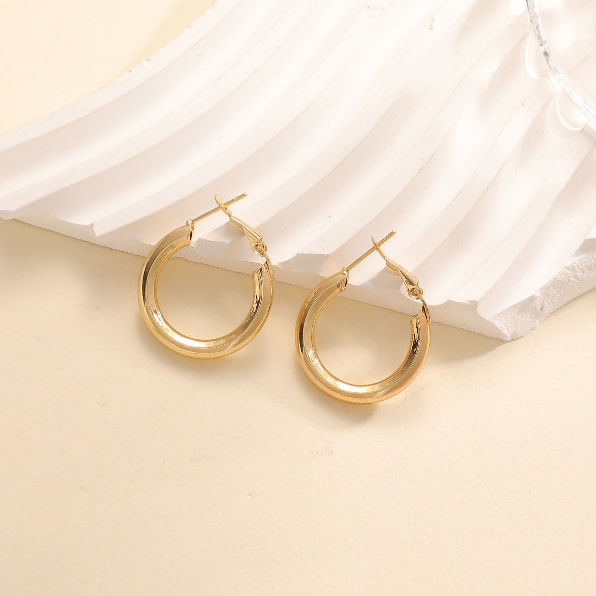Women's hoop earrings made of high-quality stainless steel with elegant design Symbol Fashion