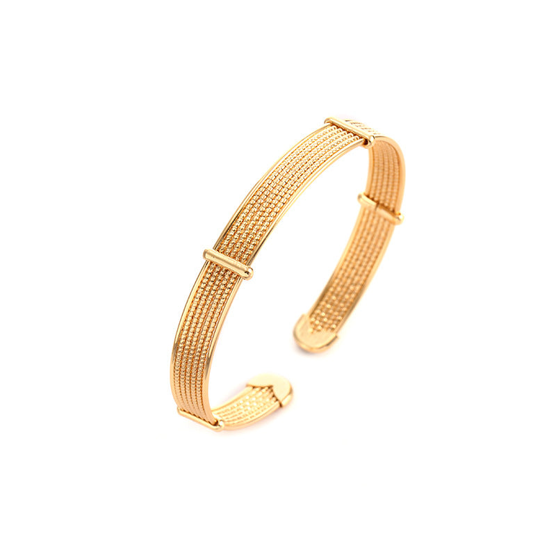 Ladies Open Bangle with Elegant Structure Design Symbol Fashion