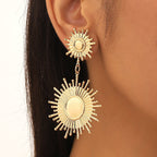 Women's Hanging Earrings in Modern Radiant Design Symbol Fashion