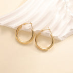 Women's hoop earrings made of high-quality stainless steel with elegant design Symbol Fashion
