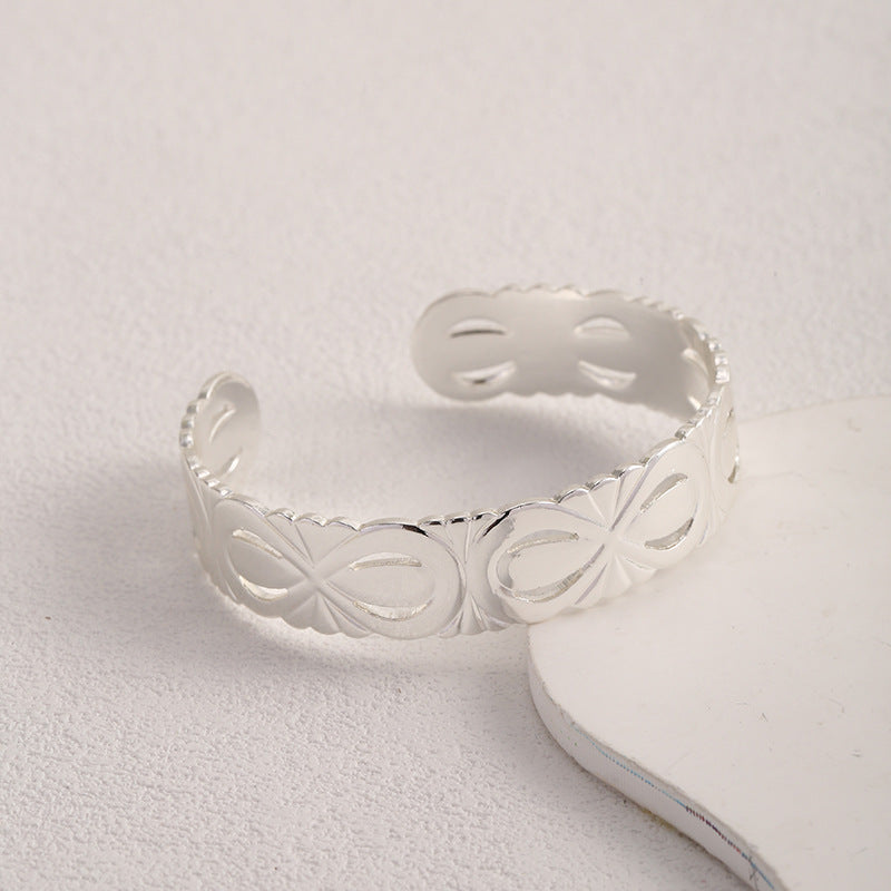 Ladies Open Bangle with Elegant Structure Design Symbol Fashion