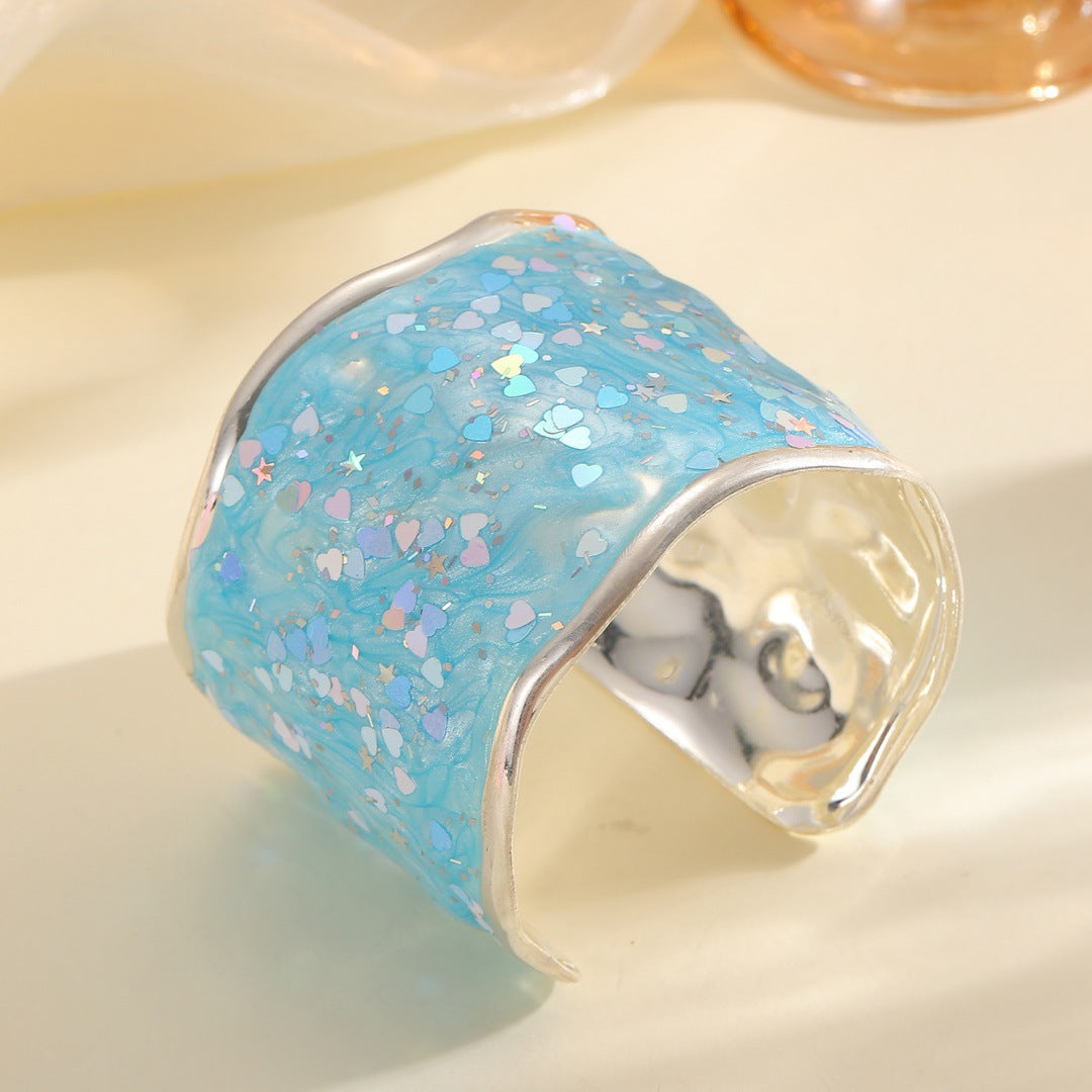 Women's Glittering Ring made of high-quality Epoxy Resin Symbol Fashion
