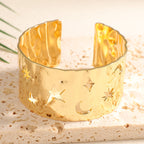 Ladies Open Bangle with Artistic Coral Pattern Symbol Fashion