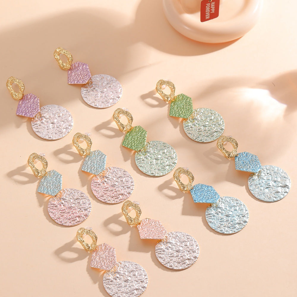 Women's Hanging Earrings with Modern Geometric Design Symbol Fashion