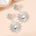 Women's Hanging Earrings in Modern Radiant Design Symbol Fashion